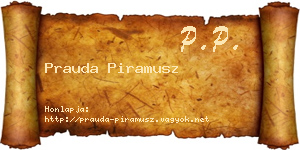Prauda Piramusz névjegykártya